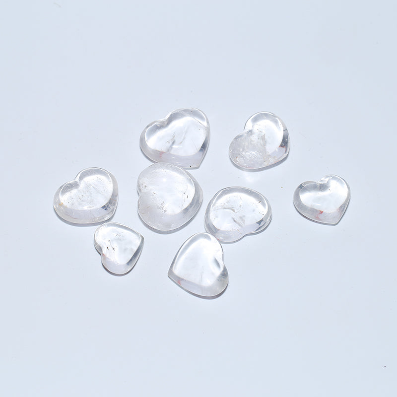 Decoración de corazón de cristal de corazón blanco.