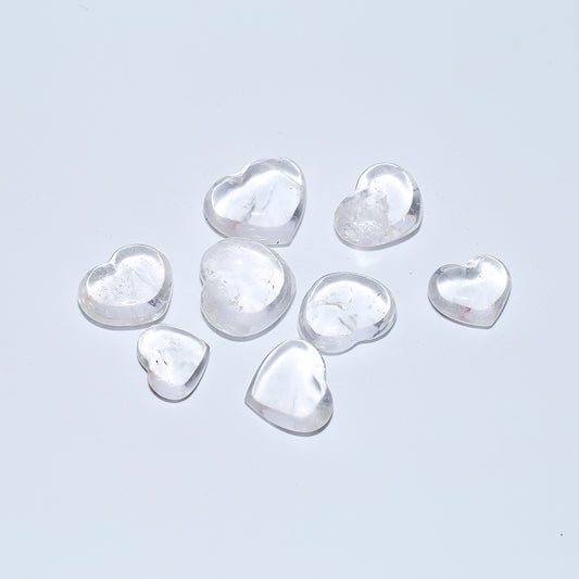 Decoración de corazón de cristal de corazón blanco.