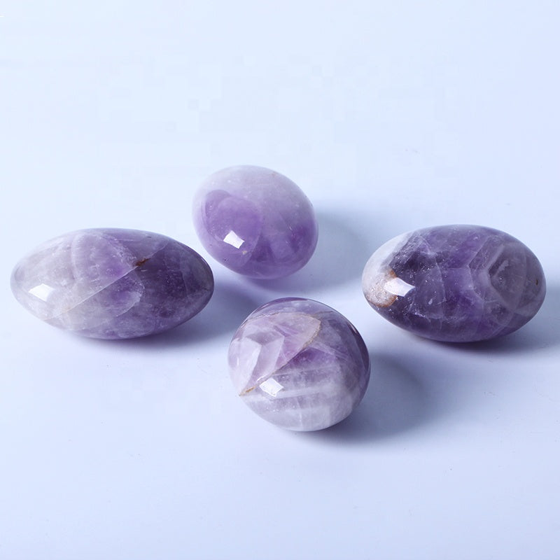 Natural Healing Crystal Reiki Gemstone Amethyst Palm Stone For Decoration