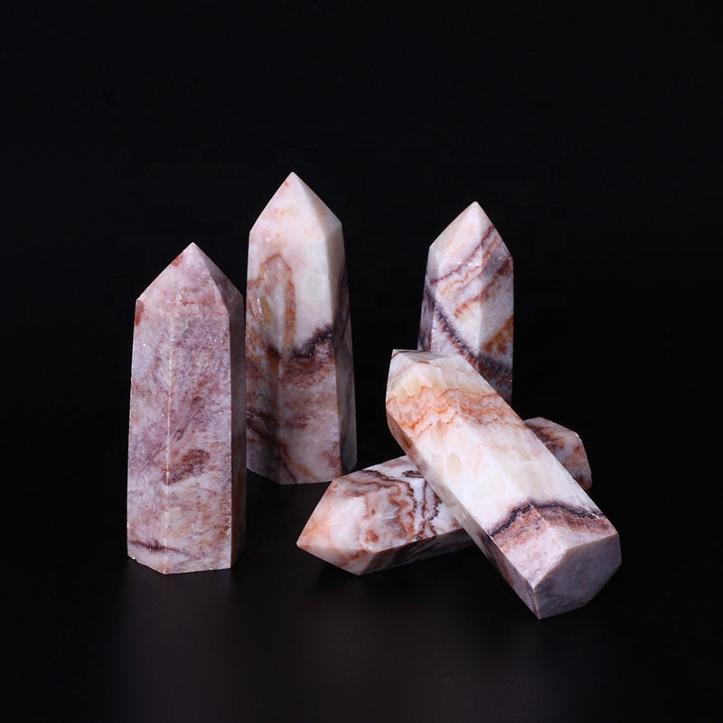 Pork stone rod pole quartz crystal craft tower