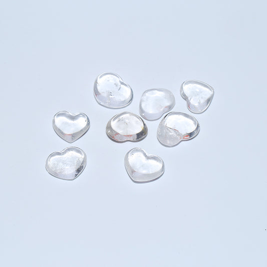 Grabado en piedra de piedra de corazón de cristal blanco