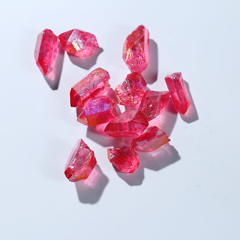 Venta al por mayor de puntos de cristal de Ángel Mineral de cuarzo rojo Natural de gran tamaño para colgante