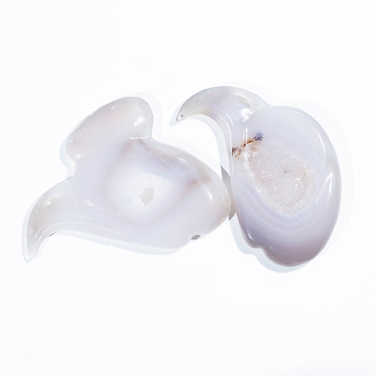 Natural gemstone agate stone carving crystal handcarved eagle head