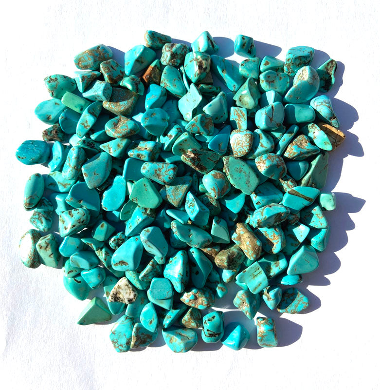 Blue turquoise gemstone gravel stone decoration