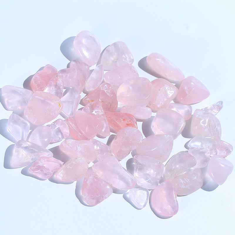 Cristales de piedras de cuarzo rosa
