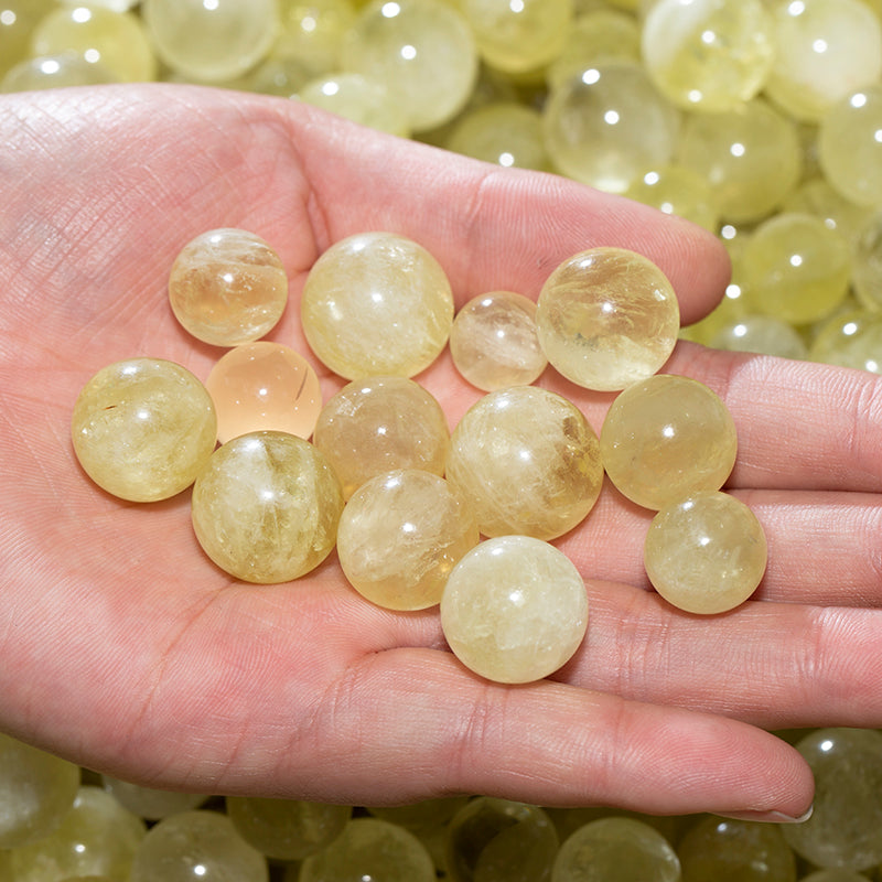 Bola de cristal globo de piedra limón