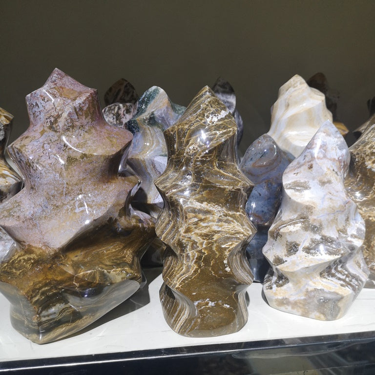 Natural Polished Ocean Jade Stone Spheres Balls healing quartz crystal ball for fengshui decoration