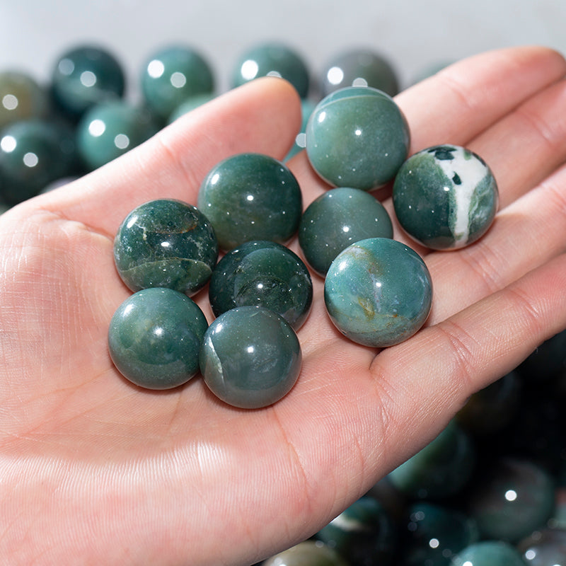 Mini Bola de Cristal Ágata Verde 2cm