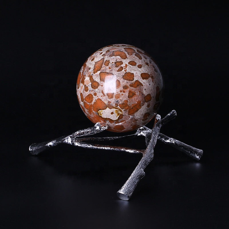 Natural Healing Leopard Jasper Ball Crystal Sphere For Decoration