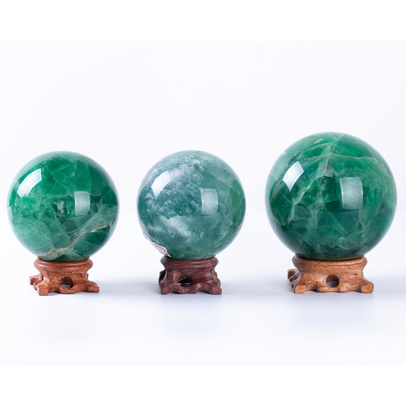 Bola de cristal de fluorita verde, para Feng Shui