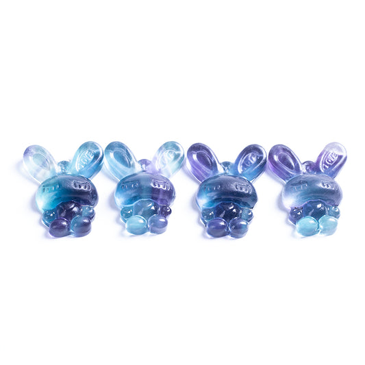 Venta al por mayor hermoso colgante de cristal de fluorita Natural tallado en cristal de fluorita arcoíris Animal
