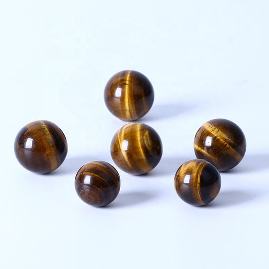 Natural Healing Crystal Ball Polished High Quality Yellow Tiger Eye Sphere Crystal Crafts For Home Decoration