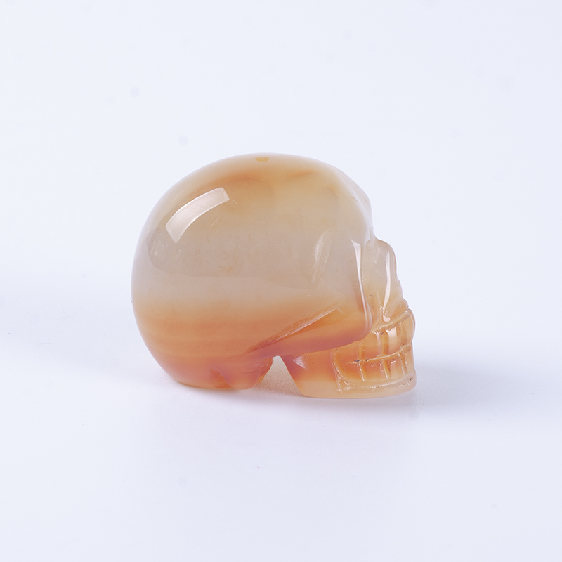 Natural skull carving agate
