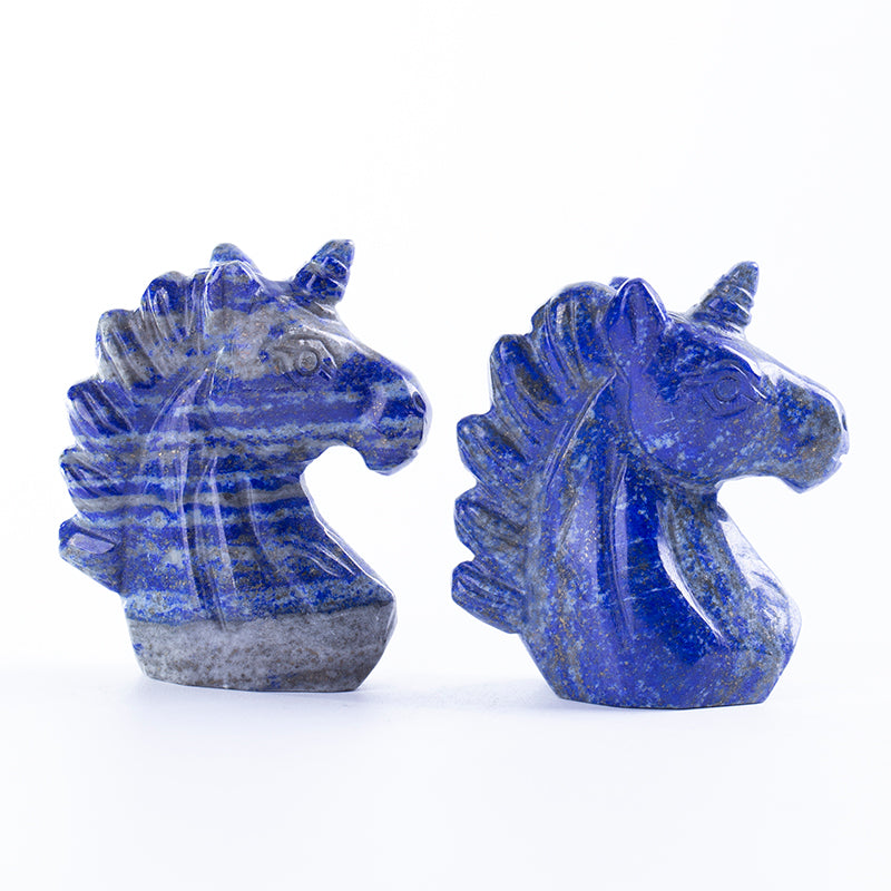 Crystal engraving rapis lazuli unicorn is a gift