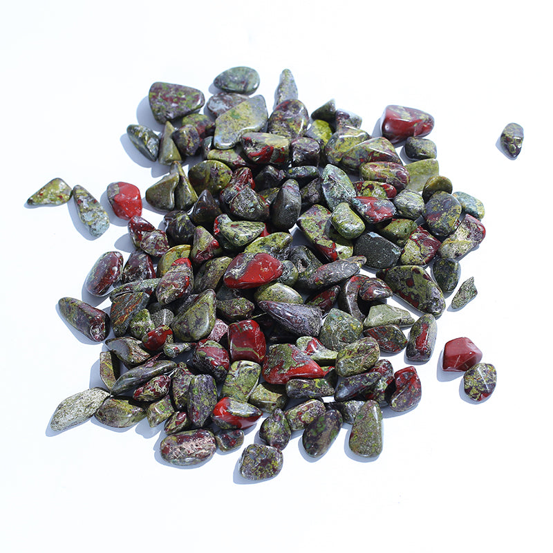 Long blood stone stone crystal gravel decoration 1kg