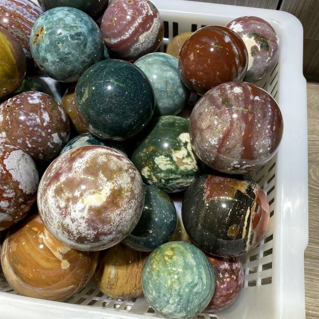 Ocean jade ball sphere crystal ball