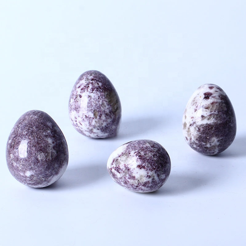 New arrival Healing Crystal Reiki Gemstone Collectible Decorative Lepidolite Eggs Crystal Eggs For Gifts