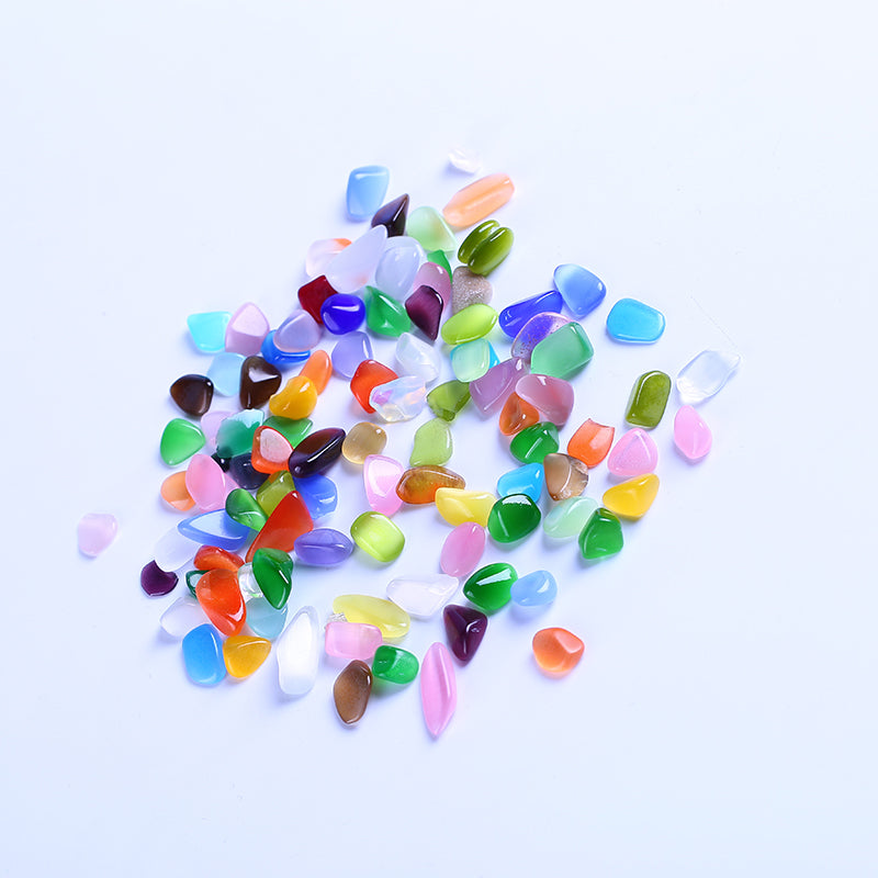 Cristal delineador de ojos de gato de siete colores de piedra proteica