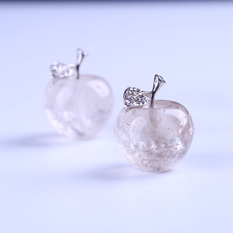 Regalo de Navidad de manzana de cristal blanco.
