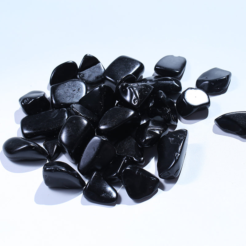 Black obsidian crystal gravel decoration 1kg