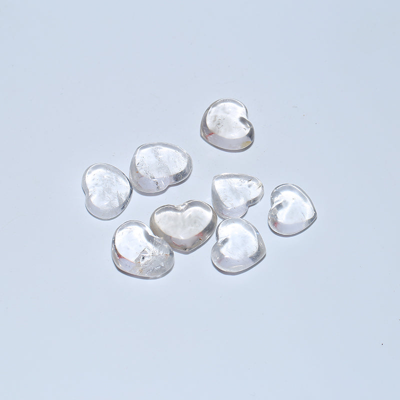 Decoración de corazón de cristal de corazón blanco.