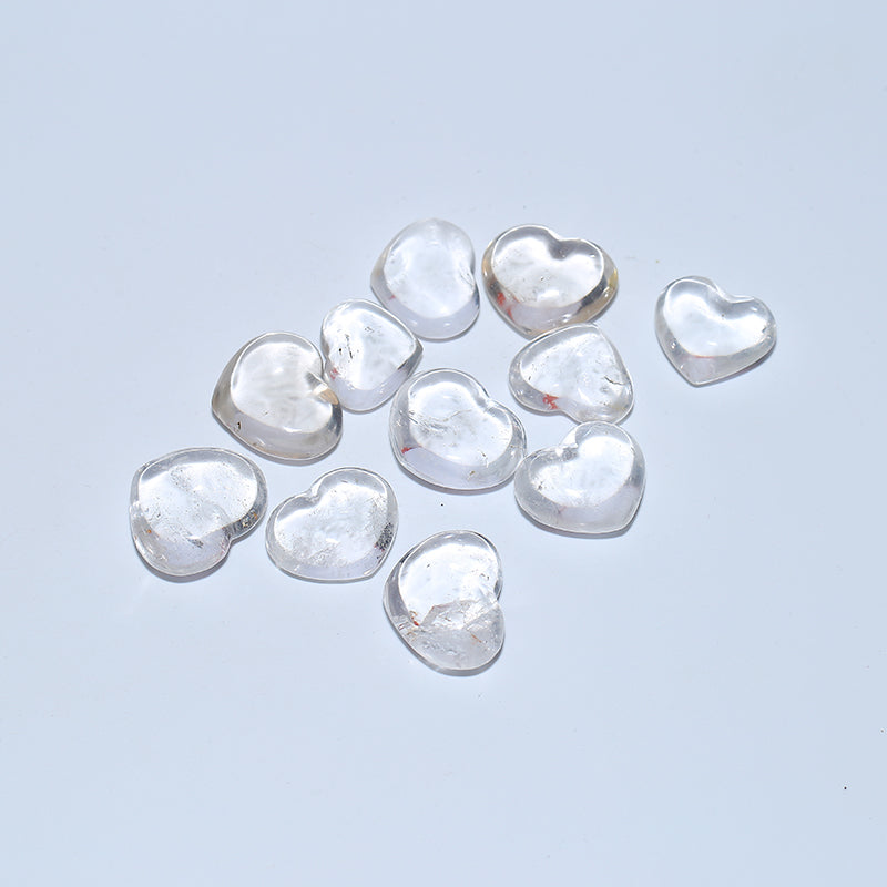 Decoración de corazón de cristal de corazón blanco.