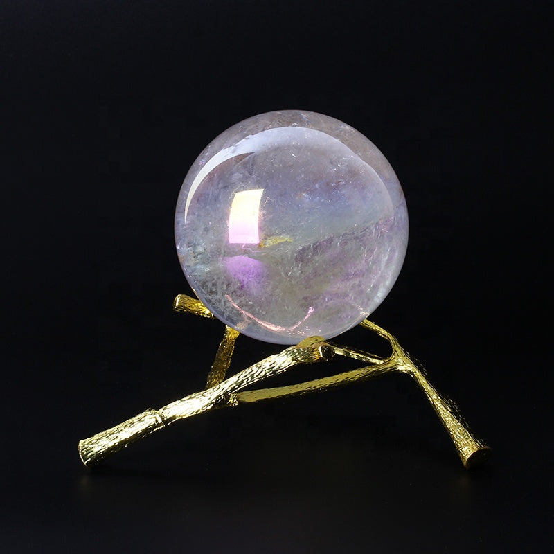 Bola de cabeza de cristal blanca grande de ángel para decoración del hogar