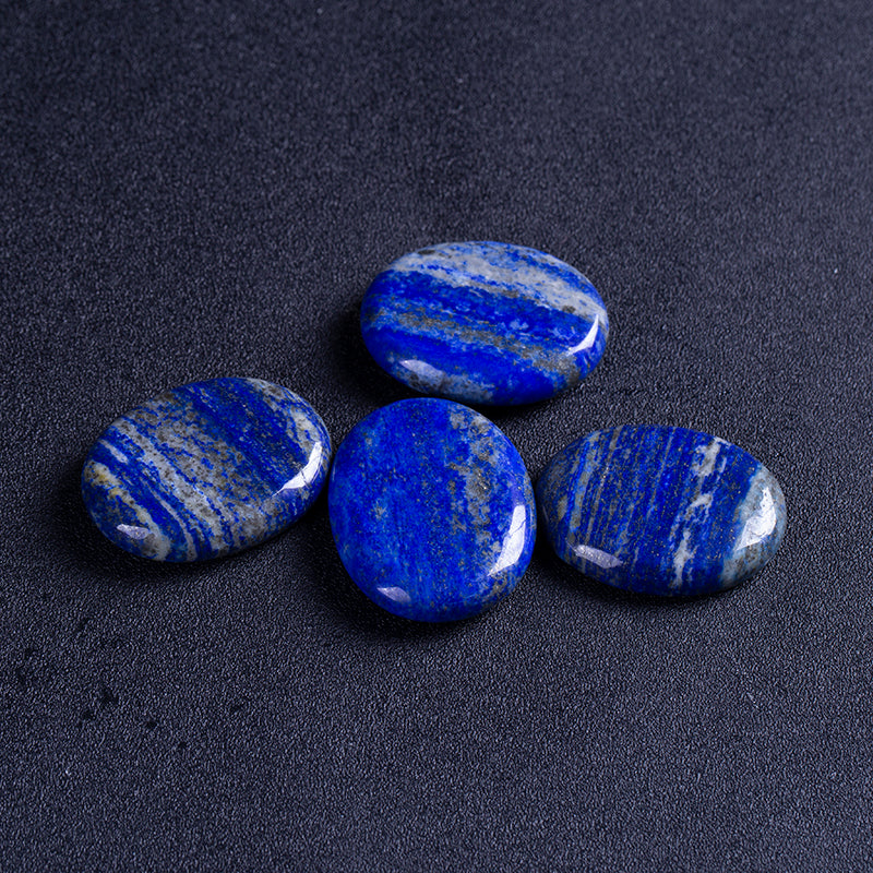 Cristal natural Rapislázuli piedra pulgar ovalada