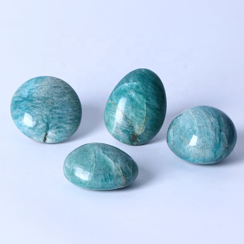 Natural Crystal Quartz Palm Healing Stone Amazonite Palm Stone For Decoration