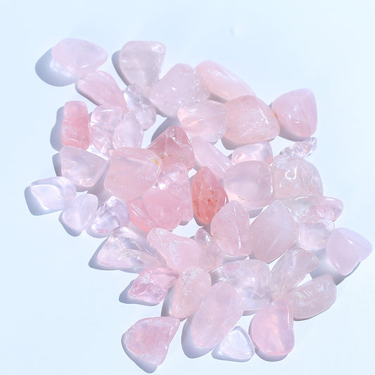 Cristales de piedras de cuarzo rosa