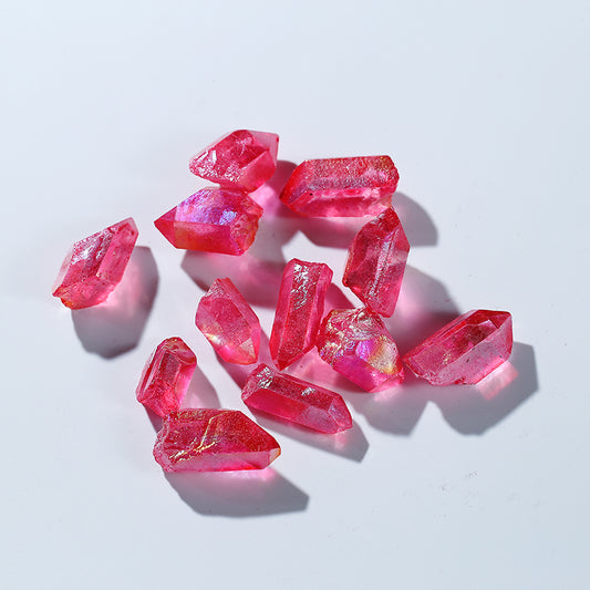 Venta al por mayor de puntos de cristal de Ángel Mineral de cuarzo rojo Natural de gran tamaño para colgante