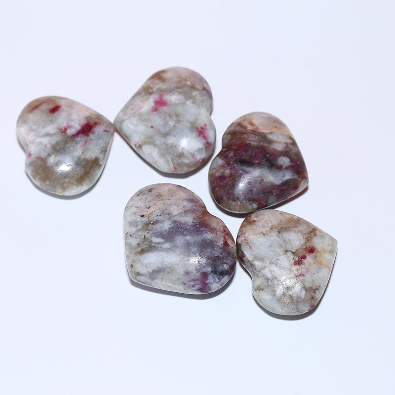 Plum blossoming rock crystal heart shape