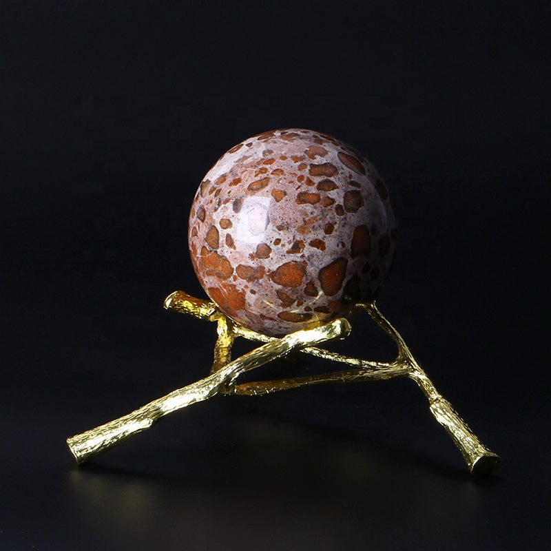 Natural Healing Leopard Jasper Ball Crystal Sphere For Decoration