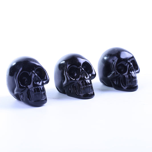 Calavera de cristal de piedra obsidiana de 2 pulgadas