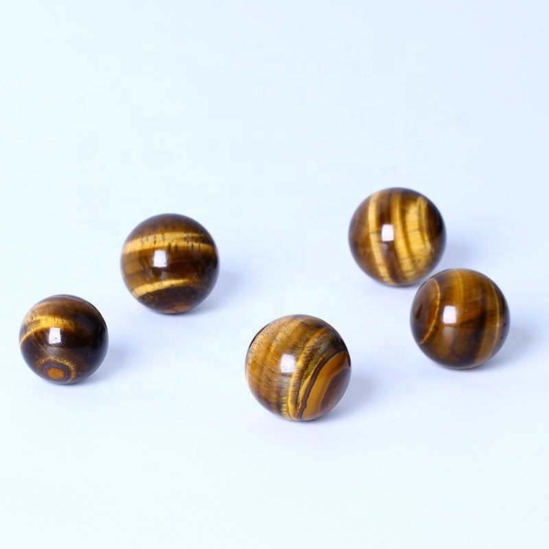 Natural Healing Crystal Ball Polished High Quality Yellow Tiger Eye Sphere Crystal Crafts For Home Decoration