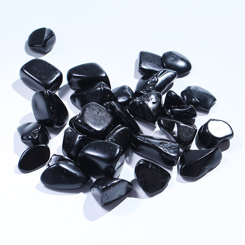 Black obsidian crystal gravel decoration 1kg