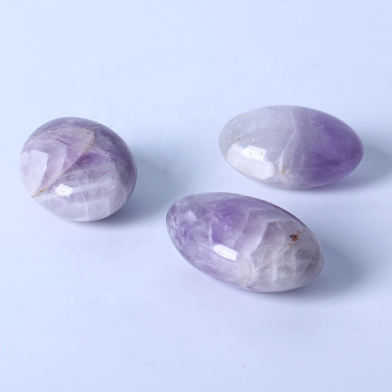 Natural Healing Crystal Reiki Gemstone Amethyst Palm Stone For Decoration
