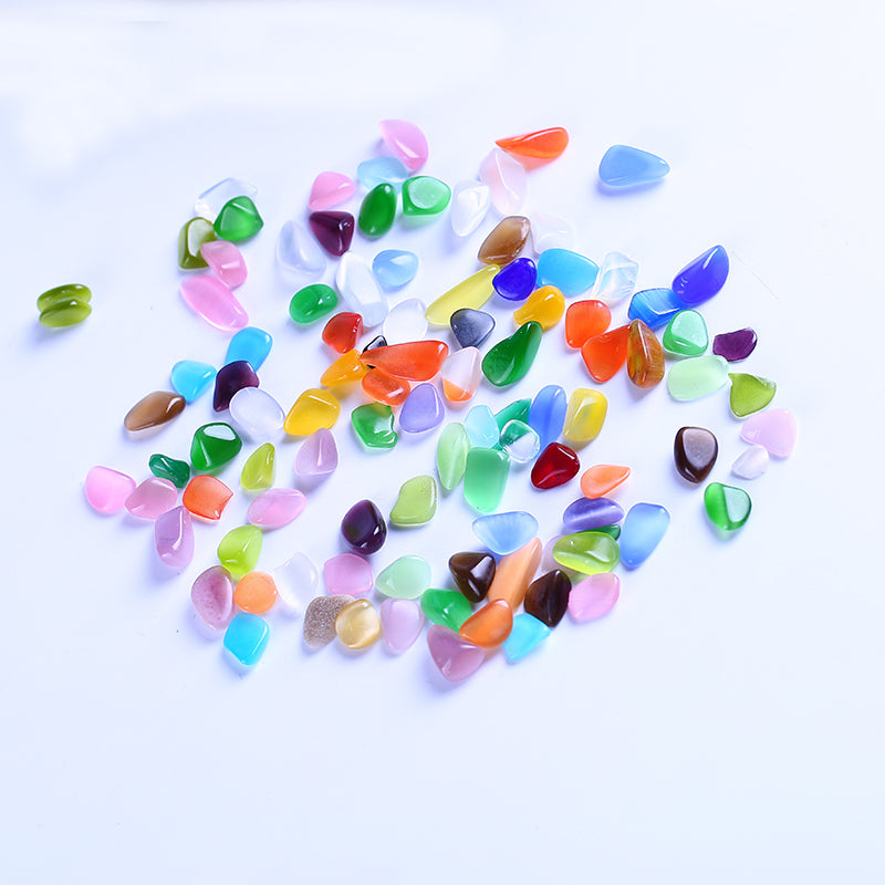 Cristal delineador de ojos de gato de siete colores de piedra proteica