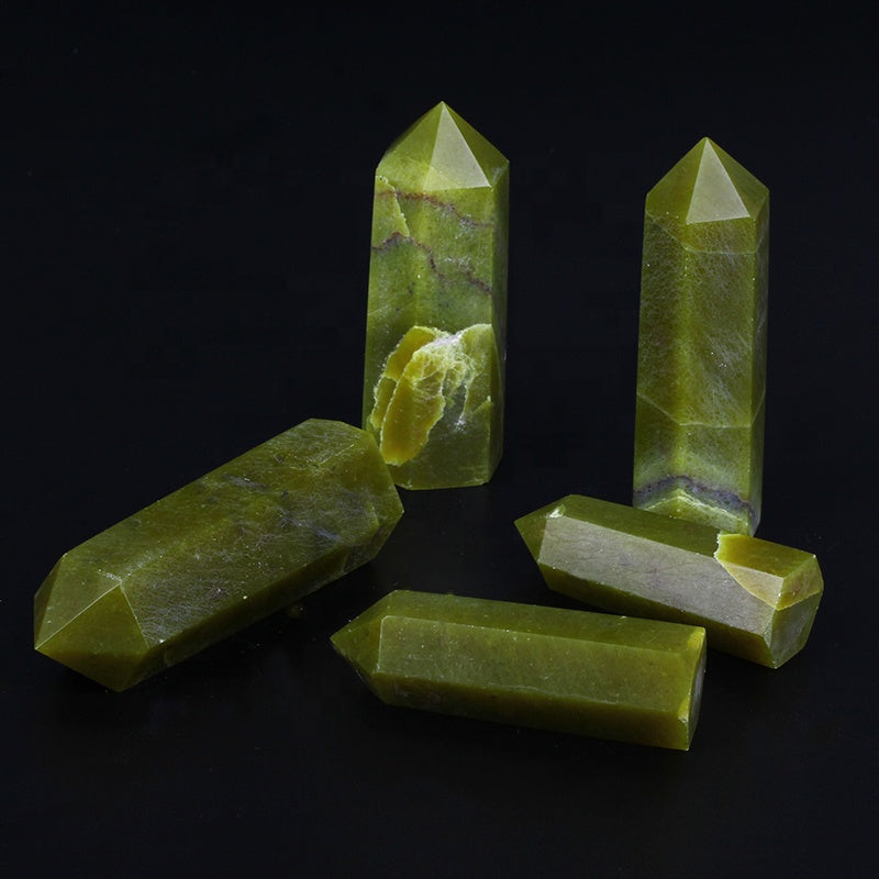 Venta al por mayor, varita de cristal natural, Aventurina amarilla, punto de varita, torre de cristal de cuarzo para curación