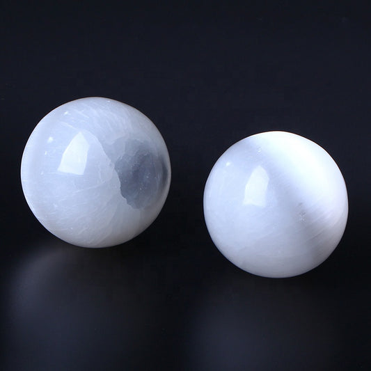 Bola de cristal curativa Natural, artesanías de cristal con esfera de selenita pulida de alta calidad para decoración del hogar