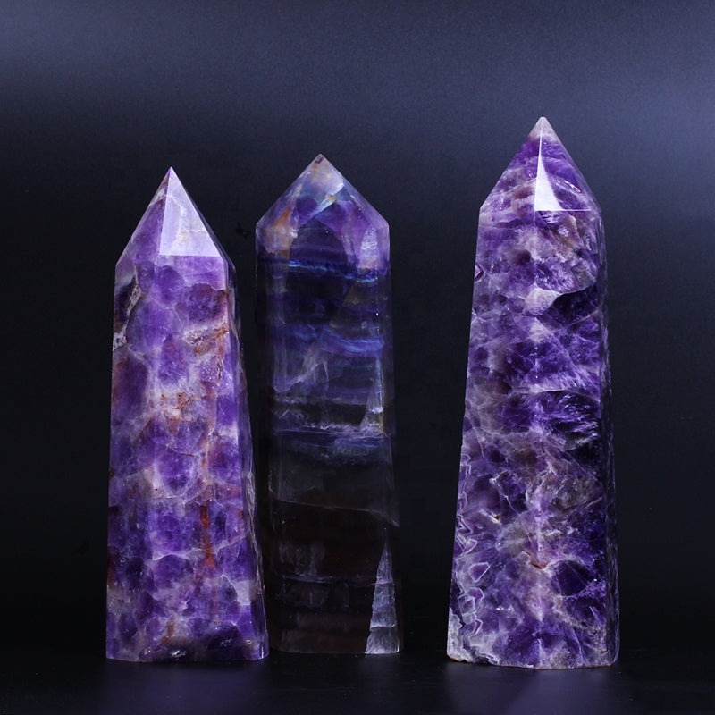 Purple Water Crystal Point Quartz Crystal Tower