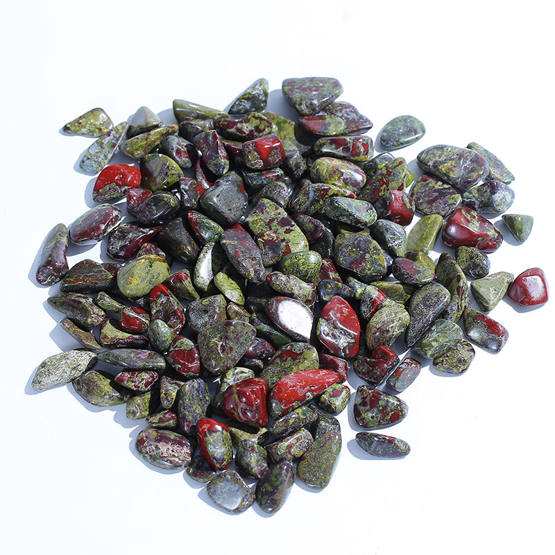 Long blood stone stone crystal gravel decoration 1kg