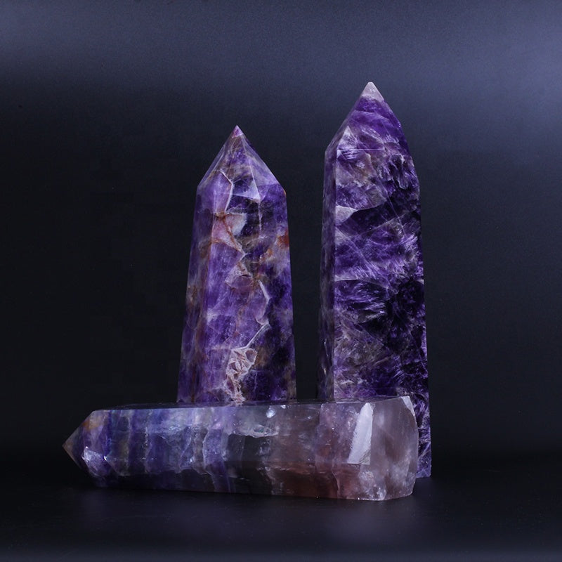 Purple Water Crystal Point Quartz Crystal Tower