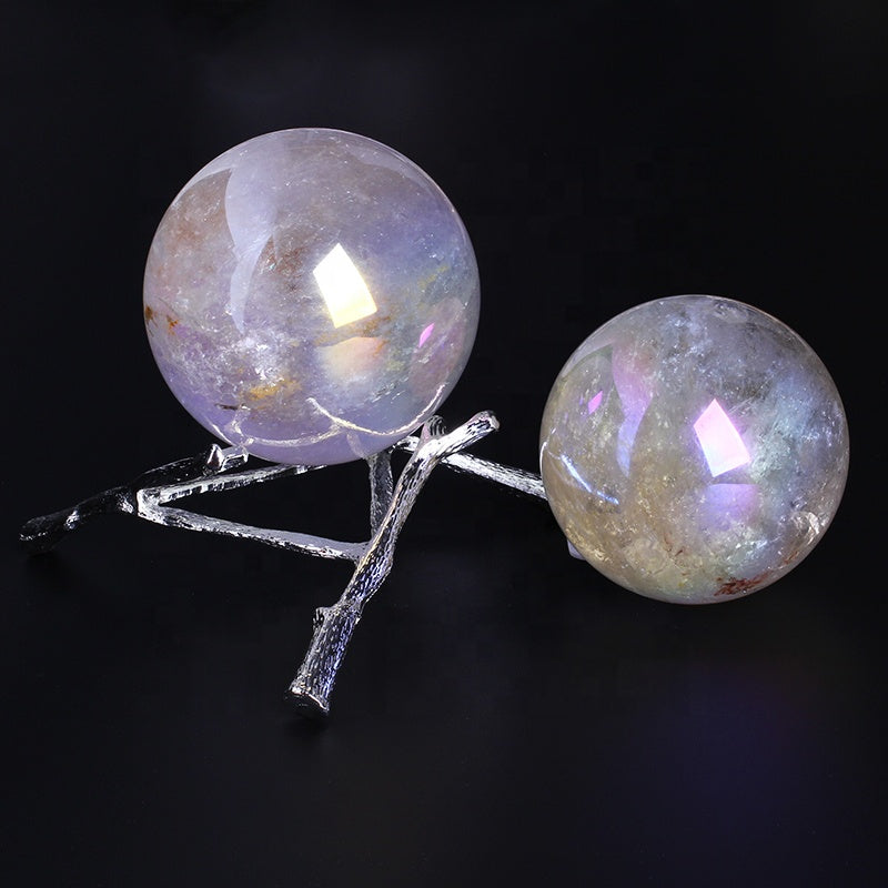 Bola de cabeza de cristal blanca grande de ángel para decoración del hogar