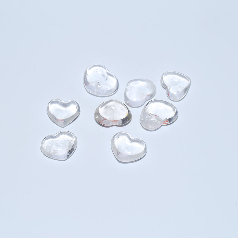 Decoración de corazón de cristal de corazón blanco.
