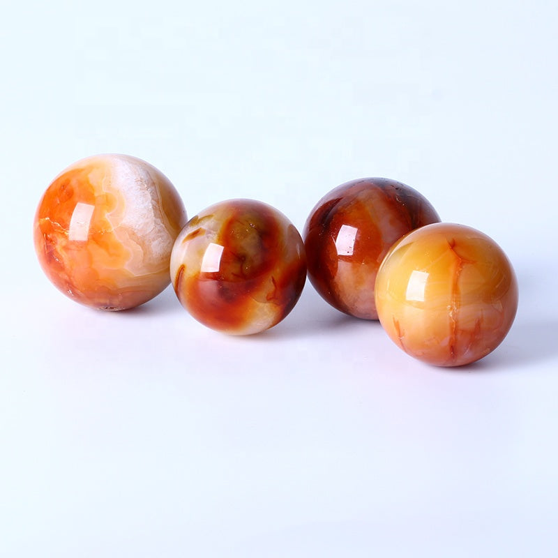 High-quality Healing Quartz Crystal Ball Natural Carnelian Sphere For Decoration