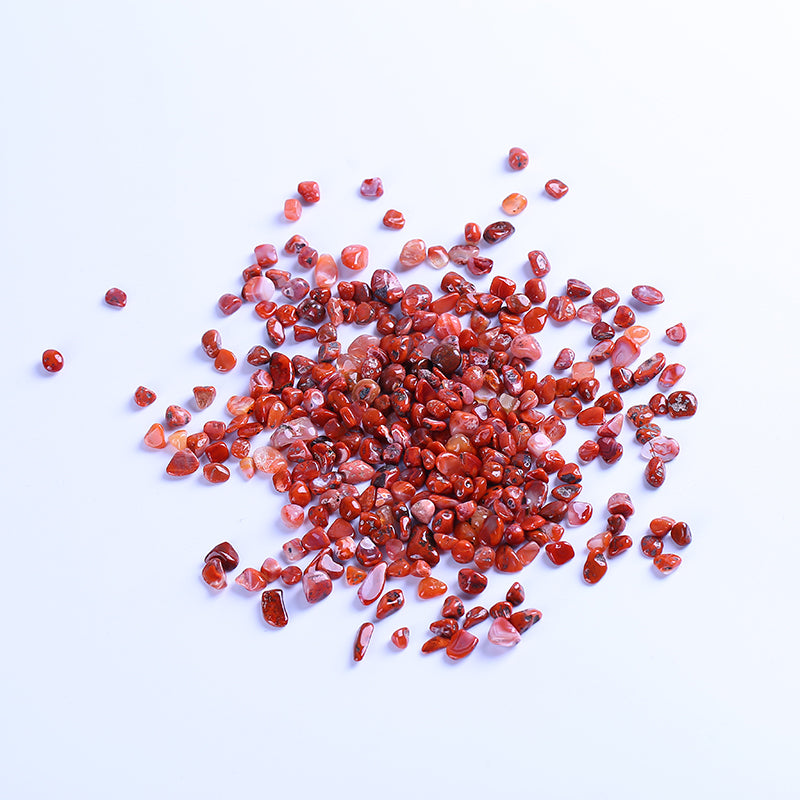 Grava de cristal de piedra de ágata roja del sur