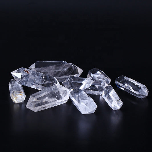 Natural white quartz crystal double pointed