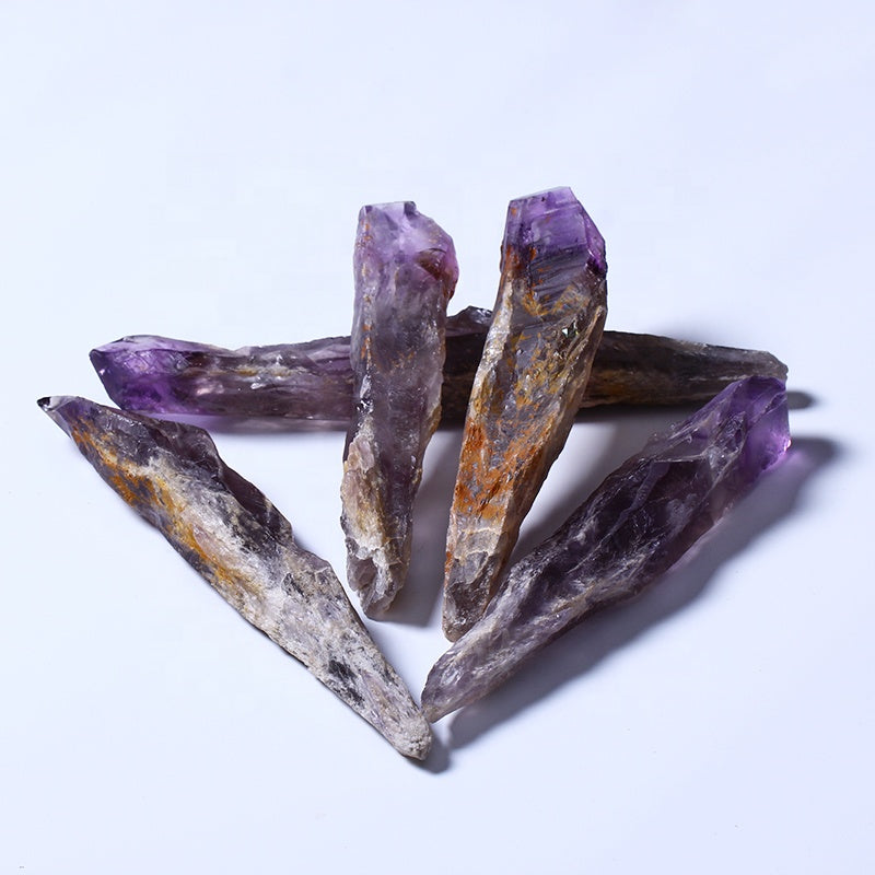 Healing Natural High Quality Crystal Rock Stone Mineral Specimen Amethyst Backbone Scepter Healing Eenergy Stone