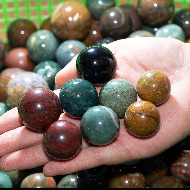 Bola de cristal de cepa de ágata de hierba oceánica